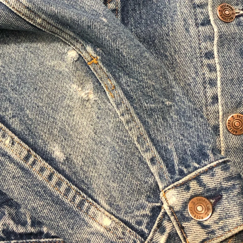 Vintage Distressed Sears Genuine Robucks Men’s Denim Trucker Jacket Size 42